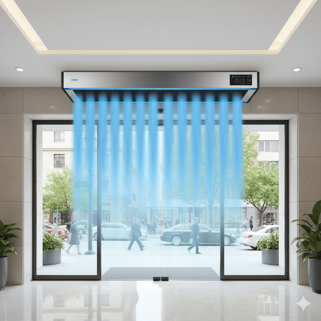 Fábrica de Cortinas de Ar Suspensas - Designs de Luxo - Coleção Elysian para Banheiros